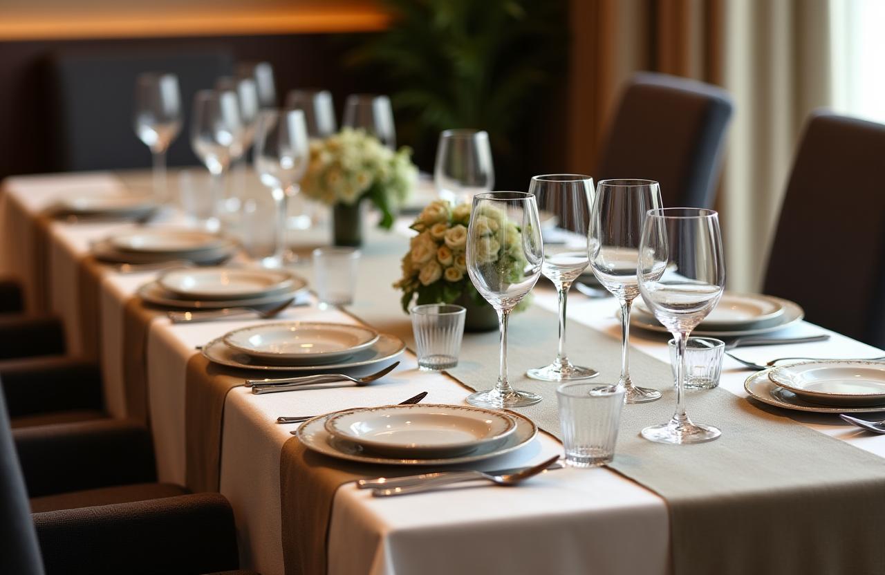 Ristorante hotel con tovagliati personalizzati